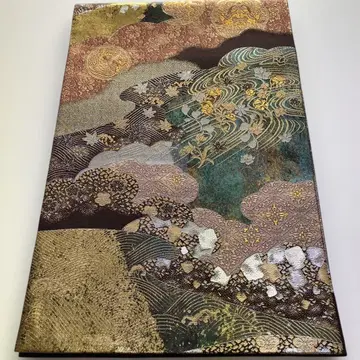 다색 파도와 구름 후쿠로 오비 A 미사용품