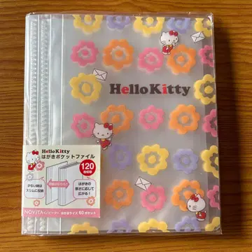 미개봉 2016 Hello Kitty 꽃무늬 엽서 포켓 파일