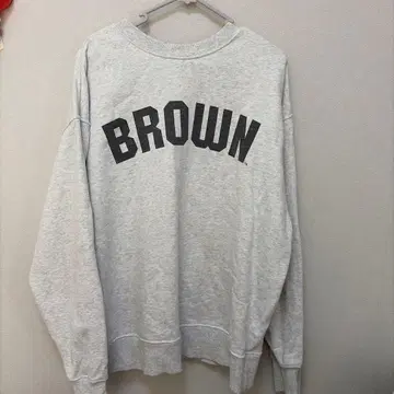 BEAMS BROWN 프린트 맨투맨 M 그레이