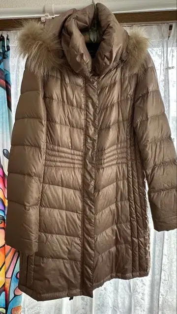 브라운 다운 자켓 13AR 후드 부착