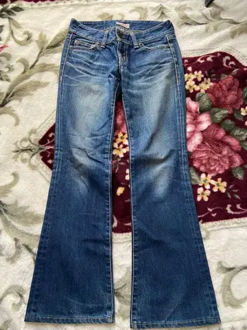 구제 의류 MOUSSY VINTAGE 플레어 데님 인디고 블루