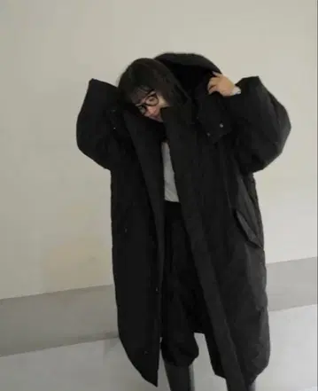 ETRE TOKYO 후디 패딩 롱 코트