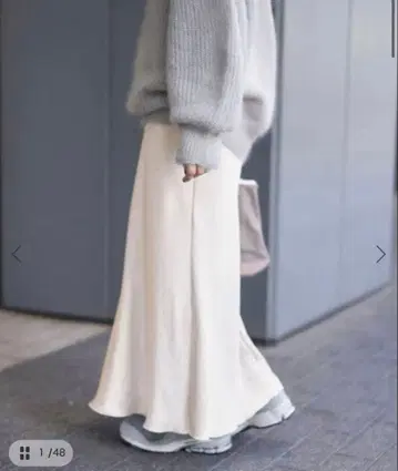 IENA 이에나 더블 새틴 스커트 롱 스커트 34