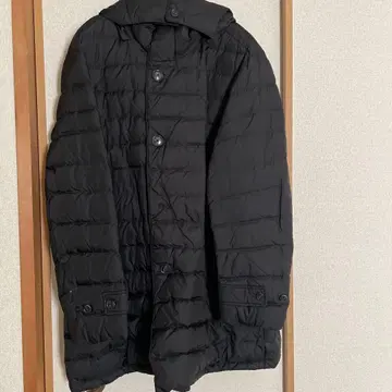 LANDSEND 다운 자켓 후드 부착 남성용 블랙 XXL