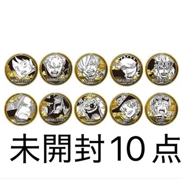 원피스 황금 캔뱃지 미개봉 10개