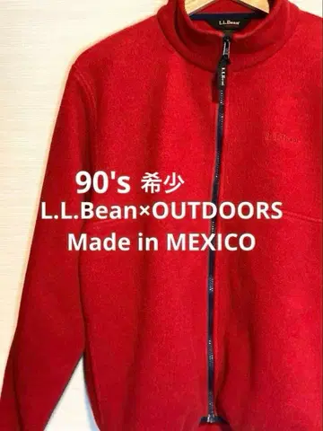 L.L.Bean/OUTDOORS/레드/플리스/멕시코제/90s