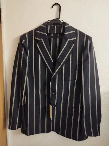 남성용 Tomorrowland 스트라이프 자켓 네이비 미사용 새상품