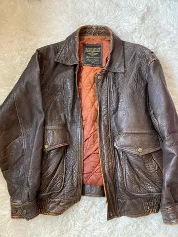 빈티지 A-2 레더 플라이트 재킷