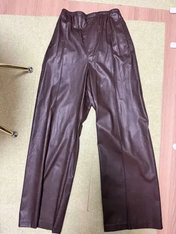 milaowen 미라 오웬 가죽 팬츠 팬츠 하의