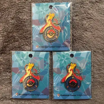 미개봉 새상품 포켓몬 센터 카나자와 로고 핀즈 3개 세트 미로카로스