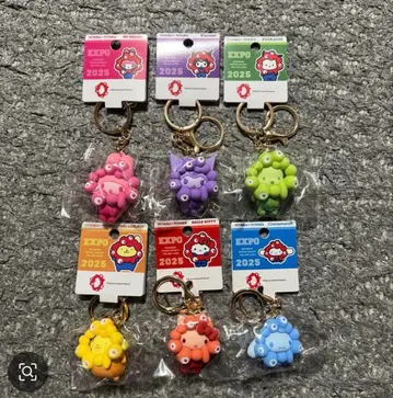 간사이 만박 산리오 최애 컬러 미야쿠미야쿠 키링 6종