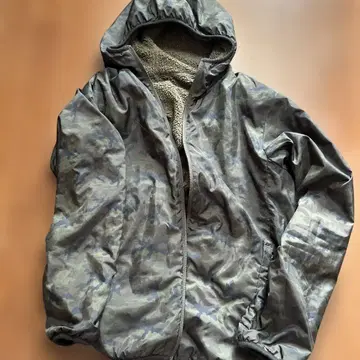 카모플라쥬 나일론 자켓 플리스 안감 리버서블