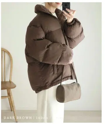 NOAHL 콜라보 코트 다운 자켓 갈색 브라운