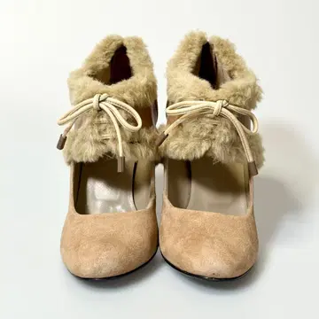 다이애나 퍼 포함 베이지 부티 일본제 귀여운