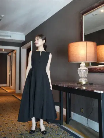 로브 블랑 Keyneck Jacquard Dress