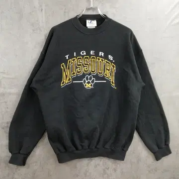 로고 애슬레틱 맨투맨 트레이닝복 L 미주리 대학 칼리지 블랙 [ 5835