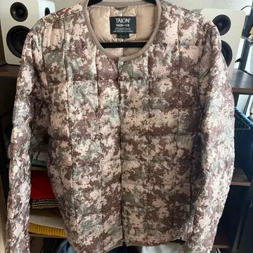 TAION 카모 패턴 다운 자켓