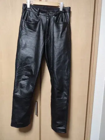 vintage leather pants BLACK W30