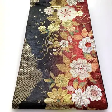 후리소데용 후쿠로 오비 화려한 꽃무늬 A