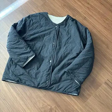 유니클로 블랙 퀼팅, 보아 자켓 리버서블 XXL