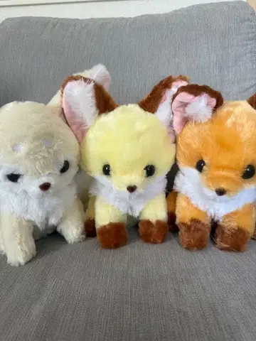 [3마리 세트] 쵸콘과 여우 늘어지는 봉제 인형