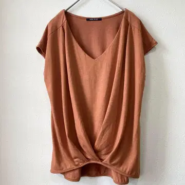 One Way (M) V넥 블라우스 오렌지