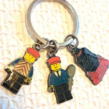 레고 미니피규어 메탈 키링 3개 금속제 사람 기관차 레어