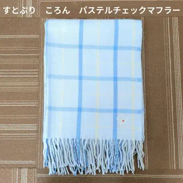 [ 스토푸리 ] STPR 코론 파스텔 체크 머플러