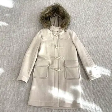 rienda 베이지 후드 부착 더플 코트 리엔다