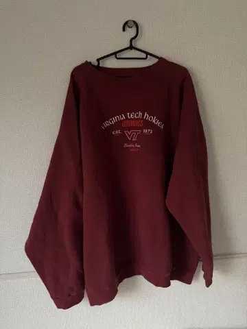 Virginia Tech Hokies 버건디 맨투맨