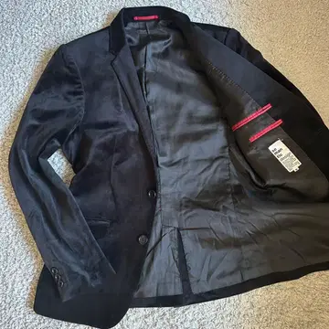 시맨틱 디자인 벨로아 테일러드 자켓 블랙 M