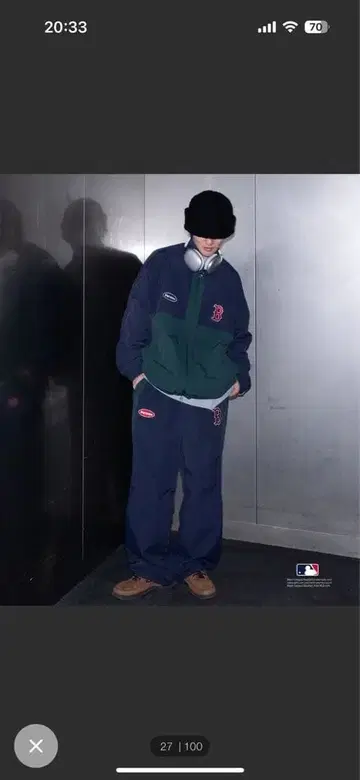 보스턴 레드삭스 나일론 자켓 셋업