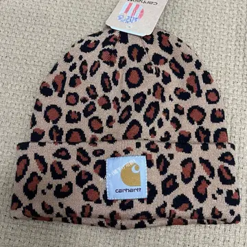 Carhartt 레오파드 무늬 니트 모자