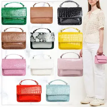 hvisk 비스크 크로코 핸드백 숄더백 아이보리