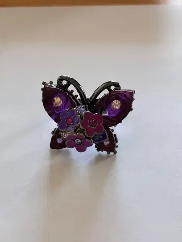 안나수이 나비 모양 보라색 반지