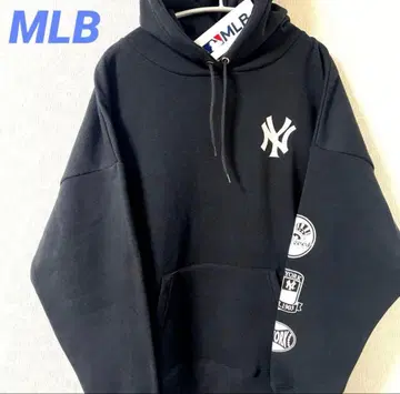 MLB 양키스 후드티 맨투맨 소매 로고 프린트 자수 로고 속기모