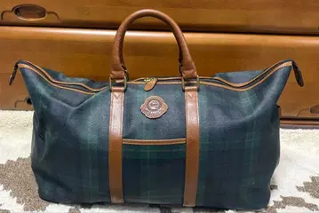 다크 그린 체크 보스턴 백 Grosby Australia