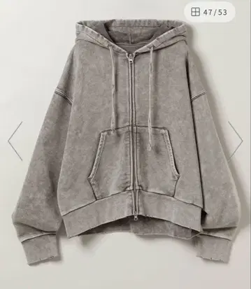 JEANASIS Fade 컬러 ZIP 후디 그레이