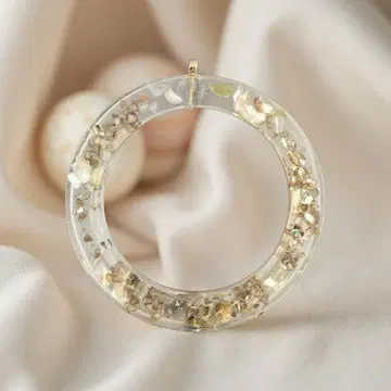 음양 통합 오르가나이트 클리어 서클 (쉘 포함) 펜던트 참