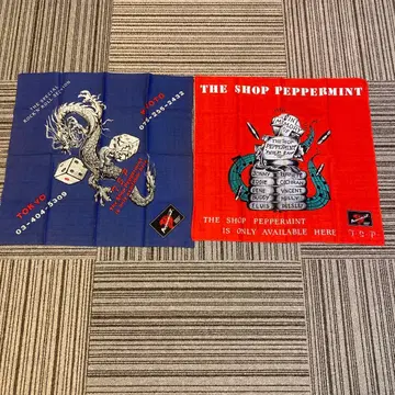 80년대 당시 PEPPERMINT 페퍼민트 반다나 2장 로카빌리