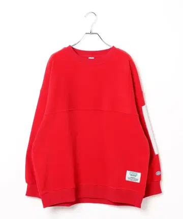 렙심 [ DISCUS/디스커스 ] 플리스 패치 풀오버 빨간색 레드 새상품