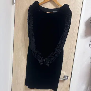 벨벳 원피스 긴팔 시스루 블랙 9호