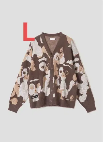 오늘 발송 L 하니카미 패턴 V넥 가디건 그라니프 그렘린