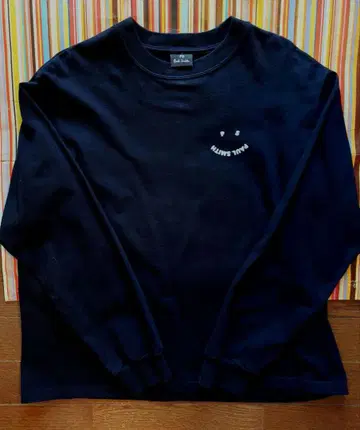 Paul Smith happy 스마일리 자수 긴팔 티셔츠 M