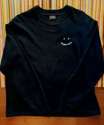 Paul Smith happy 스마일리 자수 롱 T셔츠