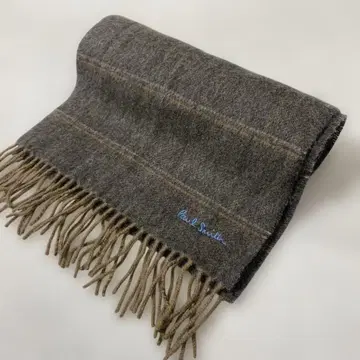 Paul Smith 체크 프린지 머플러 로고 자수