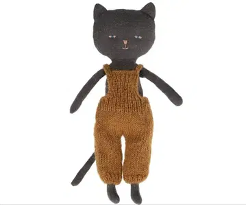 Maileg 메이 오버롤을 입은 아기 고양이