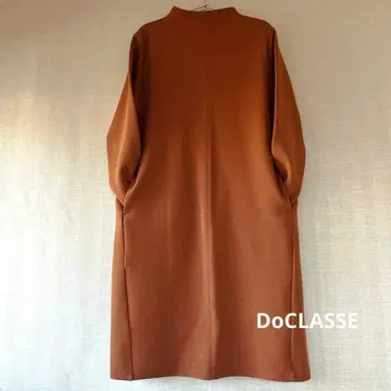 두클라쎄 울 혼방 스트레치 원피스 긴팔 테라코타