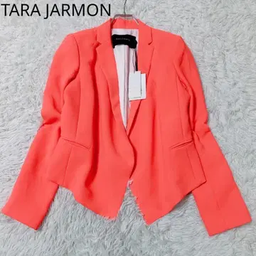 타라 자몽 테일러드 자켓 레드 M 화려한 포인트 컬러 미사용 새상품