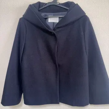 Couture Brooch 후드 부착 울 코트